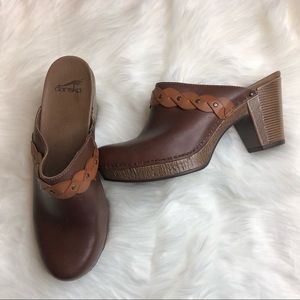 Dansko Slip On Brown Heels